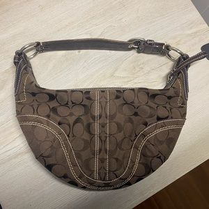 Vintage Coach Signature Hobo Shoulder Bag